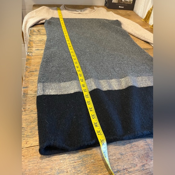 ESPRIT - Color Block gray & tan Sweater Dress - Size L - Picture 10 of 11